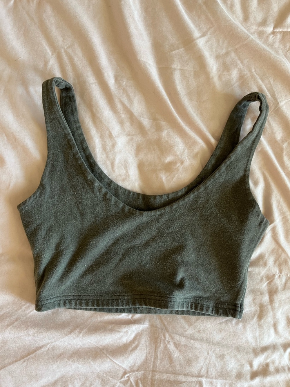 Brandy Melville brown Ribbed Crop Tank